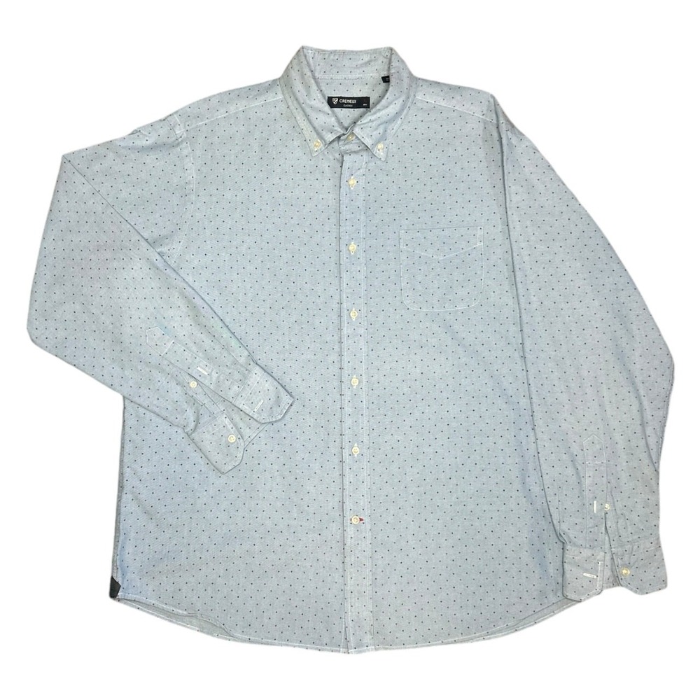 CREMIEUX‎ CLASSICS Mens XL Blue Dotted Button Down Long Sleeve Shirt